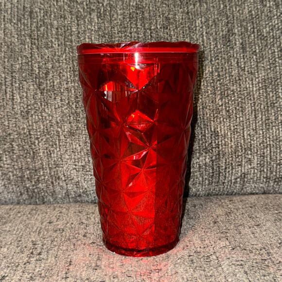 Starbucks Holiday 2023 Red Prism Crystal Tumbler Cold Cup No Straw Included 16oz - Picture 2 of 6